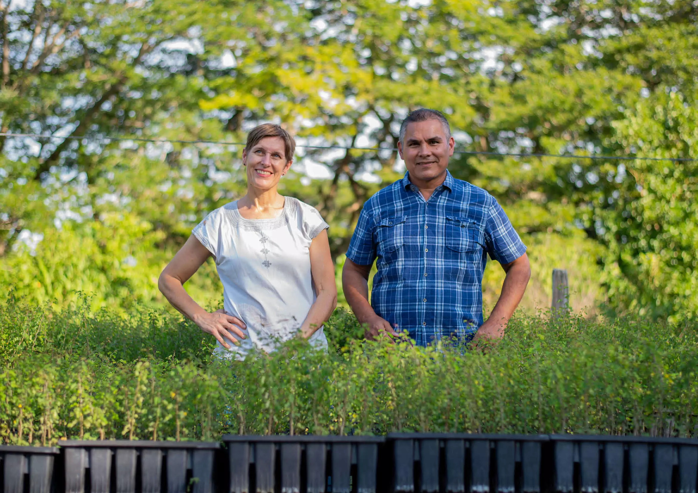 Porteurs du projet de restauration d'écosystèmes dans l'État de Campeche au Mexique